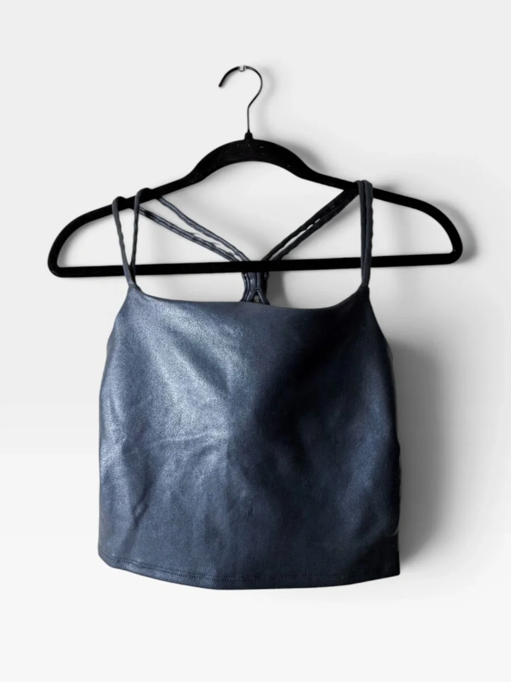 Carbon 38 Shimmer Tank Top Bra Women's Size Small Midnight Blue (Y)